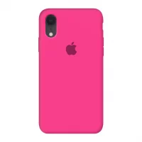 Силиконовый чехол c закрытым низом Apple Silicone Case Barbie Pink для iPhone Xr